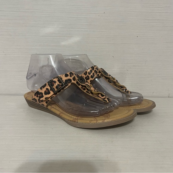 BLOWFISH Malibu Leopard Animal Print Patent Heel Sandals - Picture 6 of 7